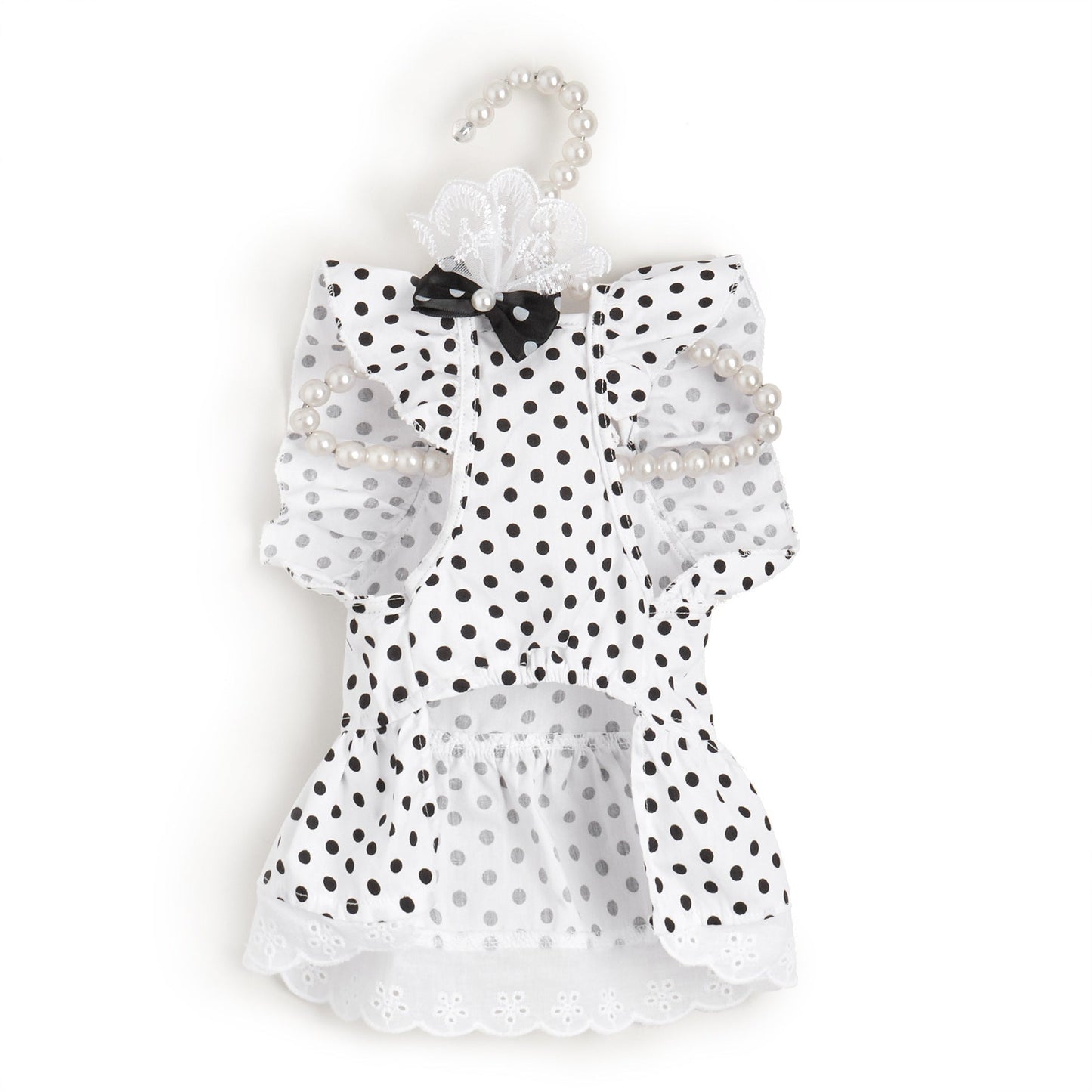 Black And White Polka Dot Dress Dog Princess Cute Skirt Purrfect Pawz