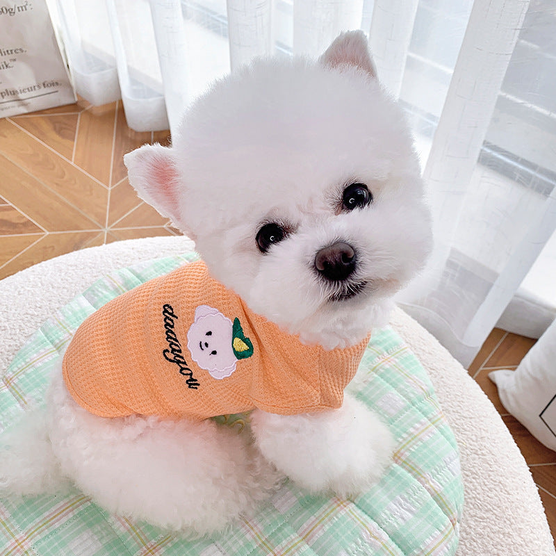 Dog Vest Pet Clothes Spring  Summer Puppy Clothing Teddy Sleeveless Vest Thin Cute Purrfect Pawz