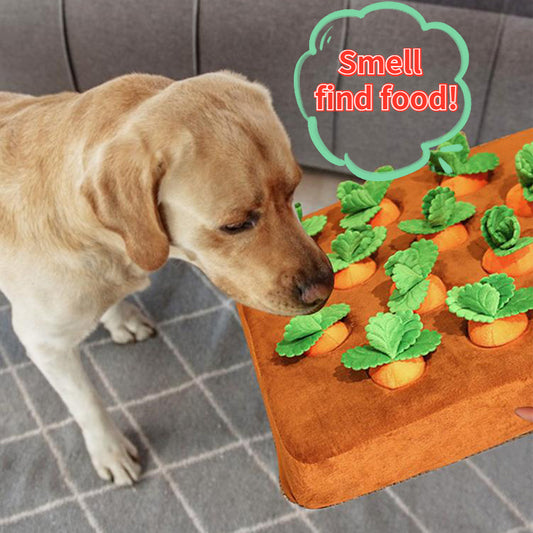 Pet Dog Toys Carrot Plush Toy Vegetable Chew Toy For Dogs Snuffle Mat For Dogs Cats Durable Chew Puppy Toy Dogs Accessories Purrfect Pawz