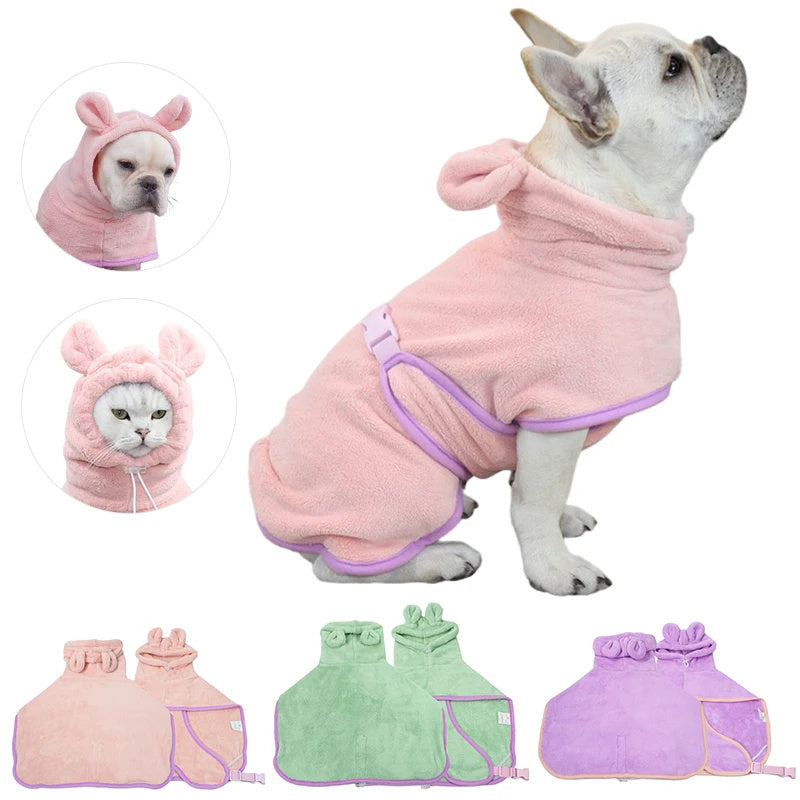 Pet Bathrobe Dog Bath Towel Super Absorbent Shower Cleaning Towel Dog Microfiber Drying Bath Towel Dogs Fast Dry Towel Pet Products Purrfect Pawz