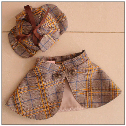 Detective Clothes Cloak Hat Suit Funny Cat Dog Clothes Purrfect Pawz