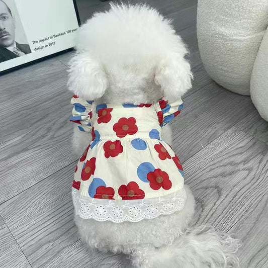 Dog Cat Floral Dress Pet Clothes Purrfect Pawz